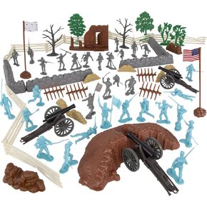 BMC CTS Civil War Battle of Atlanta - 71pc Blue & Gray Plastic Soldier Playset