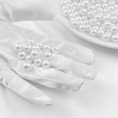 3000Pcs 4MM Pearl Beads with Hole ABS Fake Pearls for Jewelry Making, Bracelets, Necklaces, Hairs, Crafts, Decoration and Vase Filler(30-White) in Saudi Arabia