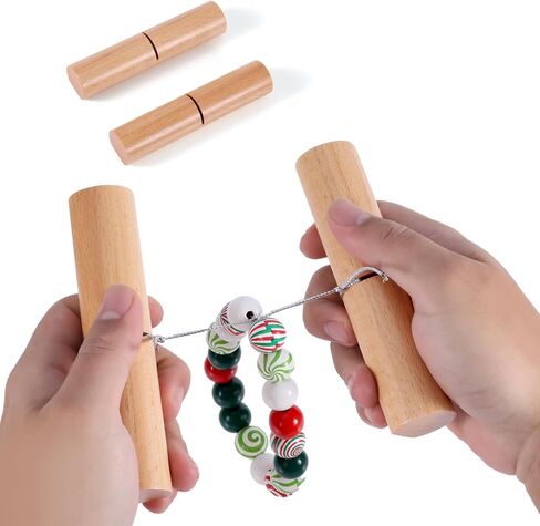 2pcs Tightening Knot Grippers, Knot Grippers Tool for Silicone Beads Tightening Knots Puller Wood Gripper for Beads Wristlets Keychains Bracelets in Kuwait