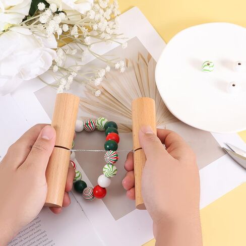 2pcs Tightening Knot Grippers, Knot Grippers Tool for Silicone Beads Tightening Knots Puller Wood Gripper for Beads Wristlets Keychains Bracelets in Kuwait