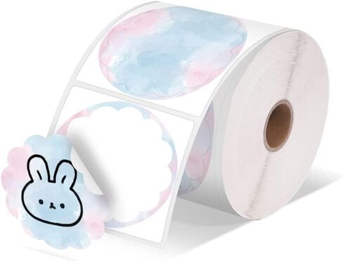 ملصق M110 Color Flower M220، ملصقات دائرية مقاس 1.96 بوصة Memoking M200، متوافقة مع طابعة Phomemo M110 M220 M200 M120 M221 ملصقات دائرية، لتصميم شعار DIY - متدرج، 140 قطعة in Kuwait