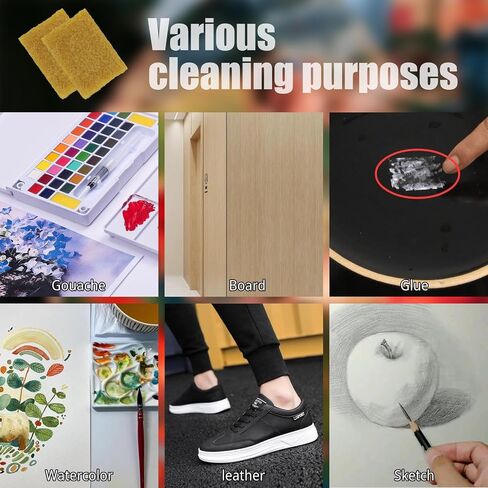 1 Pack Rubber Cement Eraser, Glue Residue Pick Up Eraser, Rubber Cleaning Block for Art Projects Removing Adhesive and Residues (1) in Kuwait