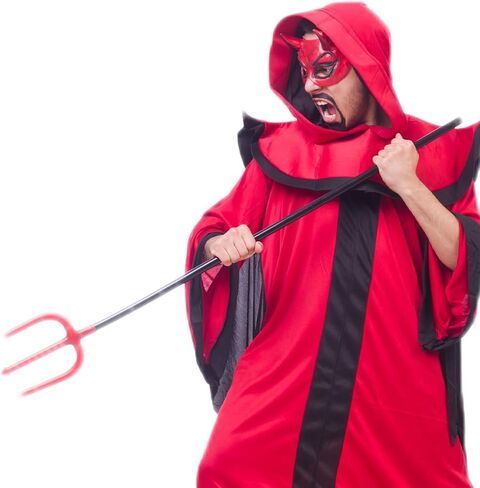 Kangaroo Devil Pitchfork، ملحقات أزياء الهالوين الشيطانية، شوكة حمراء ومقبض أسود، إكسسوارات أزياء الشيطان، دعامة شوكة عملاقة، طاقم عمل الشيطان للأطفال، إكسسوارات الشيطان للرجال، إكسسوارات الشيطان للأطفال in Kuwait