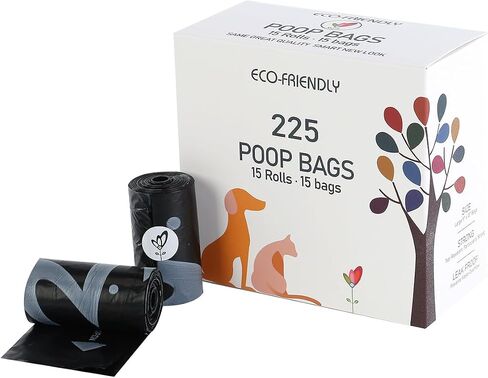 Yizepet Dog Poop Bag Holder with Dog Poop Bags, Leak Proof, Easy Twist Top for Refills,Unscented, 1 Dispenser and 15 Bags in Saudi Arabia