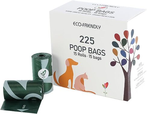Yizepet Dog Poop Bag Holder with Dog Poop Bags, Leak Proof, Easy Twist Top for Refills,Unscented, 1 Dispenser and 15 Bags in Saudi Arabia