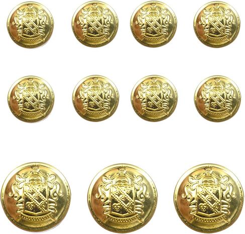 KENDANY 11 Piece Metal Blazer Button Set - for Blazer, Suits, Sport Coat, Uniform, Jacket (Gold 15mm 20mm) in Saudi Arabia