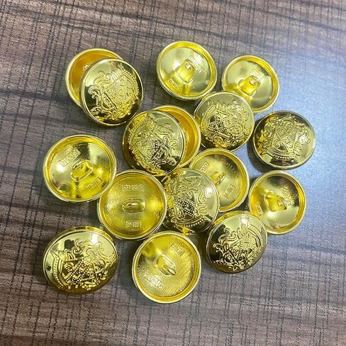 KENDANY 11 Piece Metal Blazer Button Set - for Blazer, Suits, Sport Coat, Uniform, Jacket (Gold 15mm 20mm) in Saudi Arabia