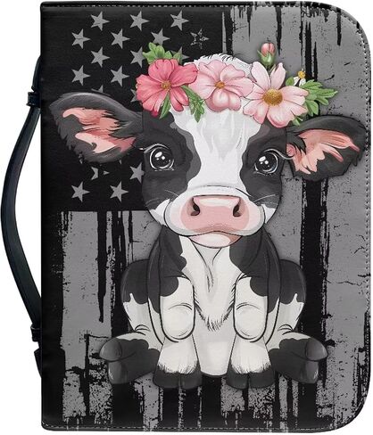 Cherry Blossom Hummingbird Printed Bible Case Covers PU Leather Bible Carrying Holder Bag with Handle and Zipper Pocket Bible Cover, XL in Saudi Arabia