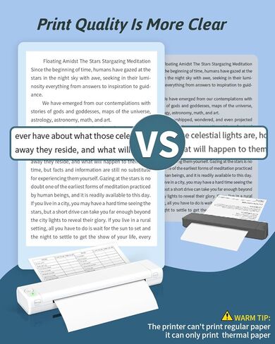 Odaro M08F Letter Portable Printer with Carry Bag, Bluetooth Thermal Printer Inkless Wireless for Travel, Small Compact Printer Support 8.5" X 11" Letter Size Thermal Paper - White in Kuwait