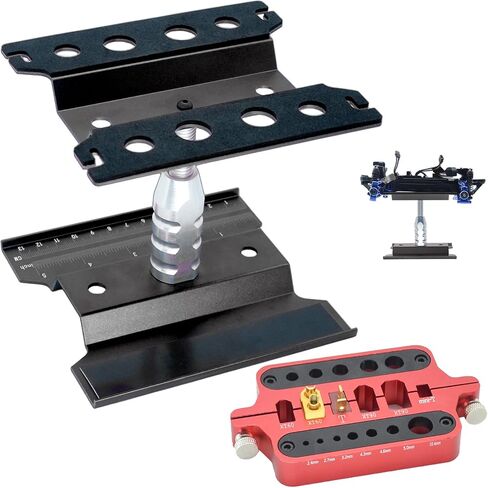 RC Car Stand Work Station Repair Workstation 360 Degree Rotation Lift/Lower for 1/8 1/10 1/12 Scale Cars with Metal Soldering Tool Holder RC Car Drone Insulate Station Jig XT60 XT90 Connector in Saudi Arabia