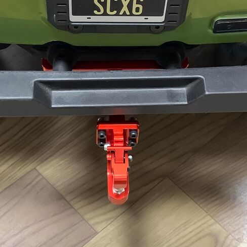RC Aluminum Tow Shackle Trailer Hook Hitch Buckle for 1/6 SCX6 AXI05000 RC Car (Red) in Kuwait