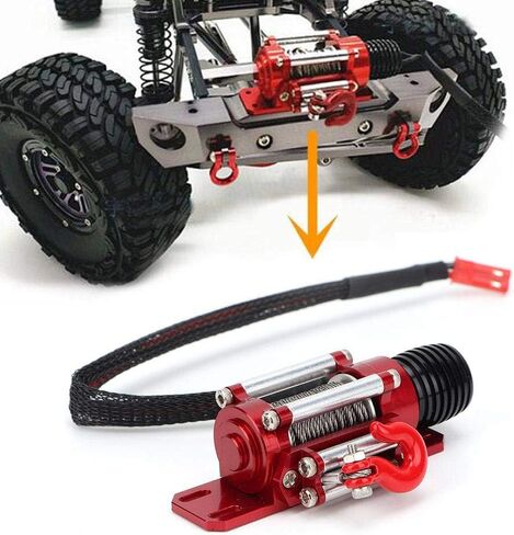 1:10 RC ونش، RC سبيكة ونش مع التبديل صالح لD90 SCX10 1/10 مقياس RC سيارة ترقية جزء in Saudi Arabia