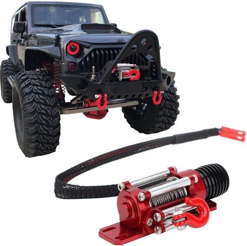 1:10 RC ونش، RC سبيكة ونش مع التبديل صالح لD90 SCX10 1/10 مقياس RC سيارة ترقية جزء in Saudi Arabia
