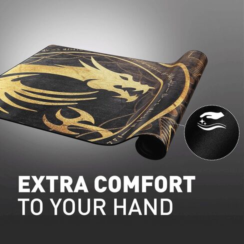 MSI Gaming XXL Ultra-Smooth Silk Low-Friction Textile Surface Non-Slip Natural Rubber Base 3mm Thick Gaming Mouse Pad (Agility G D80 Dragon TIAMAT) in Saudi Arabia