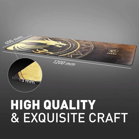 MSI Gaming XXL Ultra-Smooth Silk Low-Friction Textile Surface Non-Slip Natural Rubber Base 3mm Thick Gaming Mouse Pad (Agility G D80 Dragon TIAMAT) in Saudi Arabia