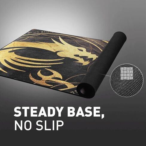 MSI Gaming XXL Ultra-Smooth Silk Low-Friction Textile Surface Non-Slip Natural Rubber Base 3mm Thick Gaming Mouse Pad (Agility G D80 Dragon TIAMAT) in Saudi Arabia