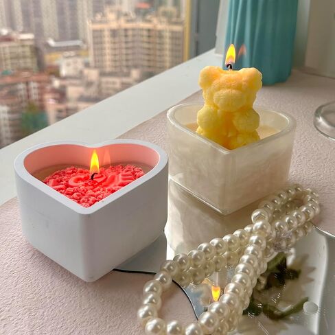 2 Pcs Stripe Jar Resin Molds with Lids,Large Candle Jar Silicone Molds Epoxy Planter Pot Moulds for DIY Jewelry Storage Box, Concrete Candle Vessel, Pen Holder in Saudi Arabia