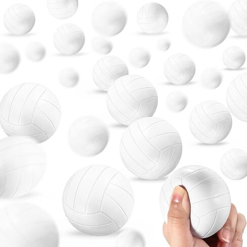 30 Pieces Mini Volleyball Stress Balls 2.36 Inch Foam Sports Balls Tiny Volleyball Toys for Children for Stress Relief, Party Favor Toys, Ball Games in Saudi Arabia