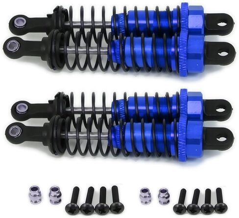 Oil adjustable 70mm alloy shock absorber damper for rc car 1/16 buggy truck Hsp hip losi Toy upgraded hop-up parts 4pcs/set（Silver） in Saudi Arabia