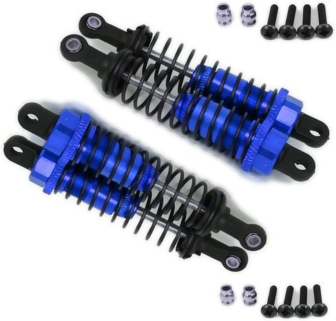 Oil adjustable 70mm alloy shock absorber damper for rc car 1/16 buggy truck Hsp hip losi Toy upgraded hop-up parts 4pcs/set（Silver） in Saudi Arabia