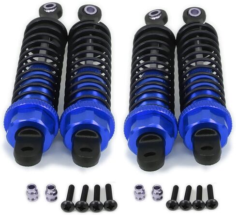 Oil adjustable 70mm alloy shock absorber damper for rc car 1/16 buggy truck Hsp hip losi Toy upgraded hop-up parts 4pcs/set（Silver） in Saudi Arabia