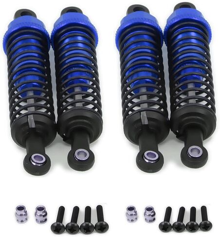 Oil adjustable 70mm alloy shock absorber damper for rc car 1/16 buggy truck Hsp hip losi Toy upgraded hop-up parts 4pcs/set（Silver） in Saudi Arabia