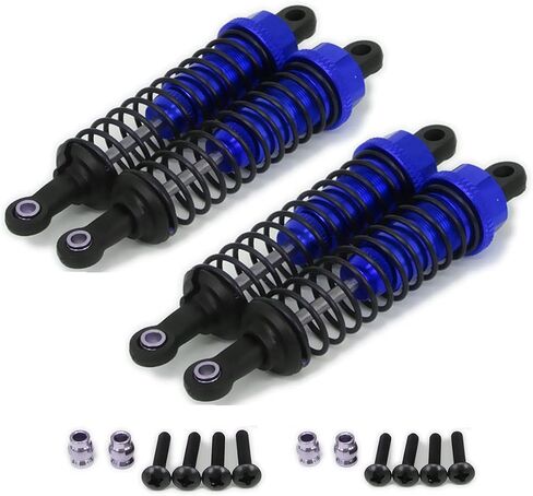 Oil adjustable 70mm alloy shock absorber damper for rc car 1/16 buggy truck Hsp hip losi Toy upgraded hop-up parts 4pcs/set（Silver） in Saudi Arabia