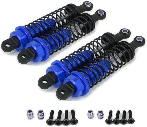 Oil adjustable 70mm alloy shock absorber damper for rc car 1/16 buggy truck Hsp hip losi Toy upgraded hop-up parts 4pcs/set（Silver） in Saudi Arabia