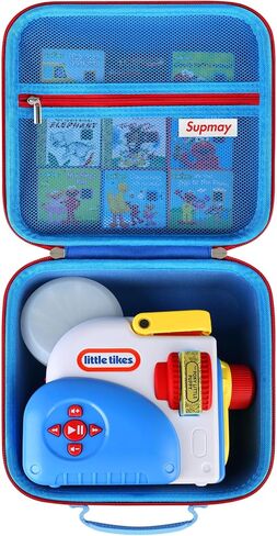 Hard Carrying Case for Little Tikes Story Dream Machine Starter Set, Toys Storage Holder for Little Tikes with Zipper Mesh Pocket fit Many Story Collection, Storytime/Little Golden Book, Blue in Saudi Arabia