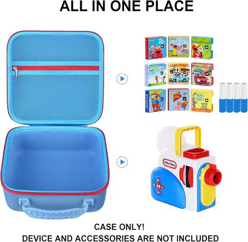 Hard Carrying Case for Little Tikes Story Dream Machine Starter Set, Toys Storage Holder for Little Tikes with Zipper Mesh Pocket fit Many Story Collection, Storytime/Little Golden Book, Blue in Saudi Arabia