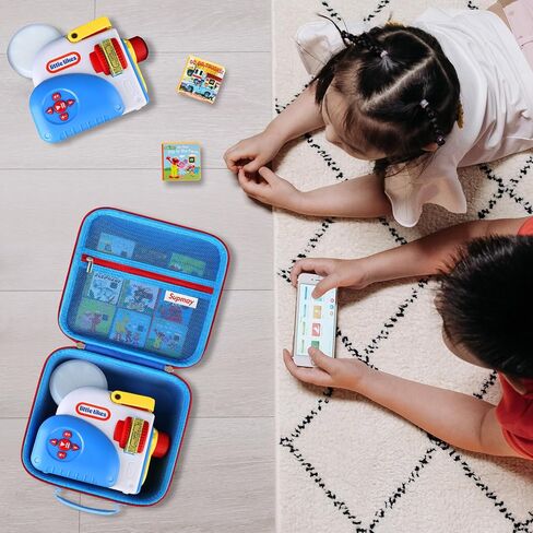 Hard Carrying Case for Little Tikes Story Dream Machine Starter Set, Toys Storage Holder for Little Tikes with Zipper Mesh Pocket fit Many Story Collection, Storytime/Little Golden Book, Blue in Saudi Arabia