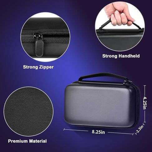 حقيبة حمل ANKHOH لوحدة التحكم المحمولة بجيب Retroid 3 Plus Retro Game، وحدة تحكم متعددة المحاكاة، منظم حامل تخزين السفر للبطارية والملحقات - أسود (صندوق فقط) in Kuwait