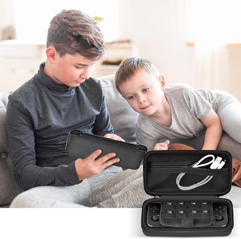 حقيبة حمل ANKHOH لوحدة التحكم المحمولة بجيب Retroid 3 Plus Retro Game، وحدة تحكم متعددة المحاكاة، منظم حامل تخزين السفر للبطارية والملحقات - أسود (صندوق فقط) in Kuwait