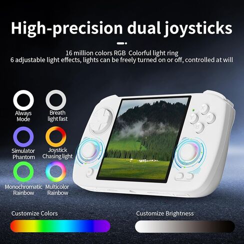 وحدة تحكم ألعاب محمولة باليد Ayhgicxt RG CubeXX Retro مع شاشة IPS مقاس 3.95 بوصة وإضاءة RGB ونظام Linux بطاقة TF سعة 64 جيجا بايت وبطارية 3800 مللي أمبير في الساعة تدعم 5G WiFi وبلوتوث 4.2 أبيض in Kuwait
