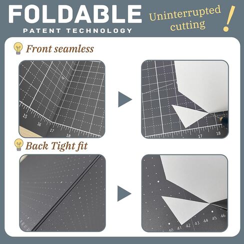 iMAT Flip Cutting Mat Note A1 (Inch Version), 24 x 36 in (60 x 90 cm), Foldable, Ideal for Crafts, Paper Cutting, Large Leather and Cloth Projects, Sketching, Drawing (Ash Grey) in Saudi Arabia