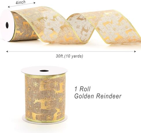شريط سلكي لعيد الميلاد مقاس 4 بوصات، مقاس 4 بوصات × 10 ياردة (30 قدمًا)، فضي معدني، شريط خيش، شريط سلكي عريض للغاية لعيد الميلاد لتنورة الشجرة، تزيين الدرج، القوس العلوي in Kuwait