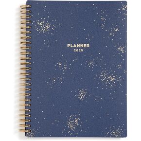 Blue Sky 2025 Weekly and Monthly Planner Calendar, January 2025 - December 2025, 5.875" x 8.625", Flexible Cover, Laminated Tabs, Wirebound, Storage Pocket, Gold Foil Details, Starlight (Starlight- 2025, 5.875" x 8.625")