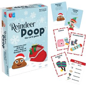 University Games, Reindeer Poop Card Game, Fast-Paced Card Game for Family Fun, Ages 8+, Sneaky Elves & Surprises