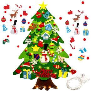 Montessori Felt Christmas Tree for Toddlers, Montessori Christmas Tree, Montessori Christmas Tree Felt with Lights