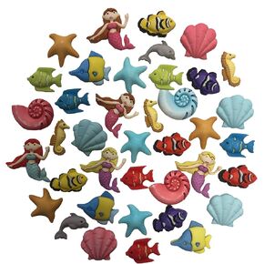 Buttons Galore & More Under The Sea 50 Piece Assortments of Novelty Buttons for Sewing & Crafts Super Value Pack