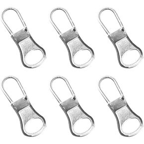 Galepromot 6Pcs Zipper Set for Clothing Detachable Metal Zipper Pullers Heart Shape Zipper Sewing Tab Sliders Head Zipper Zippers Pull Fasteners Zippers