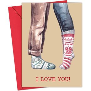 Grandson Christmas Card - Funny Christmas Card with Envelope, 5 x 7 Inches, Cute Holiday Card with Love, Merry Christmas Card for Grandson, Family Xmas & Christmas Gift Ideas for Him