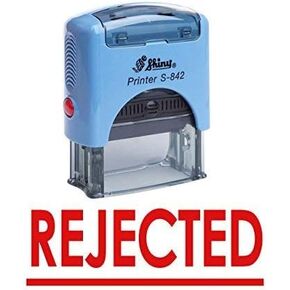 Rejected Self Inking Rubber Stamp Office Stationary Custom Shiny Stamp