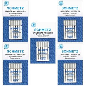 25 Schmetz Universal Sewing Machine Needles 130/705H 15x1H Size 100/1625