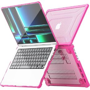 Batianda for New MacBook Pro 14 inch Case 2024 M4 2023 M3 with M2 M1 Pro Max Chip- Full Protection Anti-Collision Design Foldable Stand TPU Bumper - Durable Scratch-Resistant Conjointly, Violet