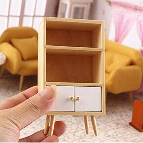 EatingBiting 1:12 Dollhouse Miniature Furniture Wooden Furniture Bookcase Sideboard Cabinet Shelf Bookshelf Storage Bookcase Storage Shelves Organizer Cabinet Storage Shelves Room Mini Furniture
