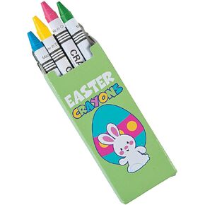 Fun Express Pastel Crayons for Easter - 24 boxes of 4 crayons - Easter Basic Supplies and Basket Stuffers