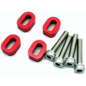 Aluminum Shims & Stainless Steel Screws- 4PCS Set Red for Traxxas X-Maxx XMAXX