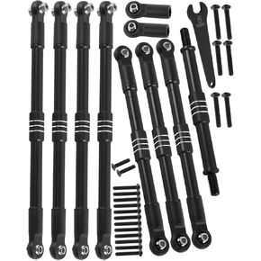 RC Toe Links Push Rod Steering Links Turnbuckle Rod Compatible Upgrades Part for 1/10 E-Revo 2.0 Summit,Aluminum Push Rod Links Hops Up,Navy Blue