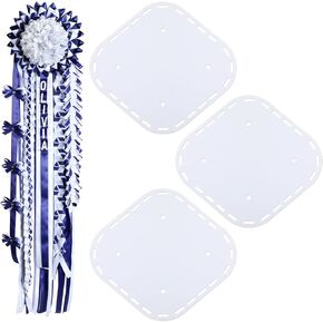 3 Pcs Heavy Duty Homecoming Mum Supplies 13.8 Inch Homecoming Mum Backers Paper Backer Cardboard Large Homecoming Mum Paper Disc for Homecoming Week Party Decorations(Texagon Style) in Kuwait